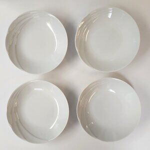 4 Hutschenreuther Blanche Maxim's de Paris 8 1/8"  White Bowls, Mint Condition